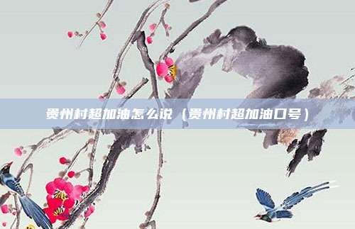贵州村超加油怎么说（贵州村超加油口号）