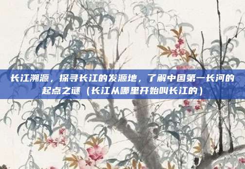 长江溯源,探寻长江的发源地,了解中国第一长河的起点之谜(长江从哪里开始叫长江的)