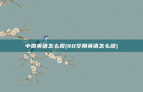 中国英语怎么说(90岁用英语怎么说)