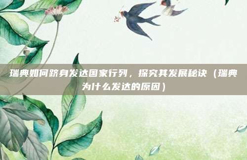 瑞典如何跻身发达国家行列，探究其发展秘诀（瑞典为什么发达的原因）