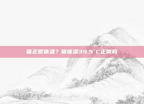 猫正常体温?猫体温39.5°C正常吗