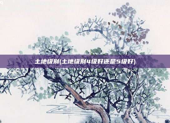 土地级别(土地级别4级好还是5级好)