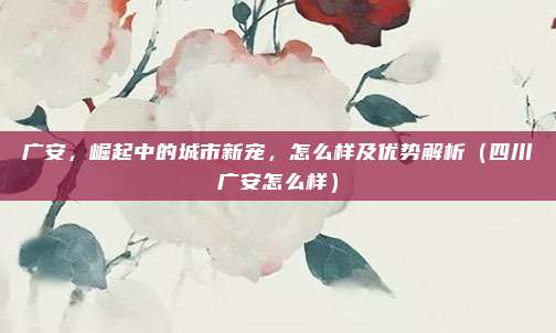 广安,崛起中的城市新宠,怎么样及优势解析(四川广安怎么样)