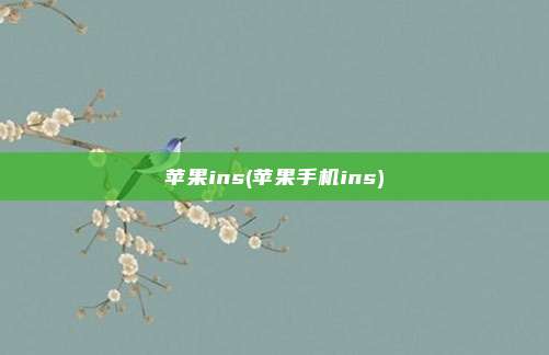 苹果ins(苹果手机ins)