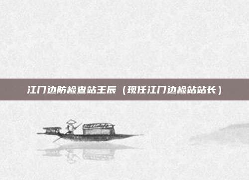 江门边防检查站王辰（现任江门边检站站长）