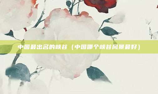 中国最出名的峡谷（中国哪个峡谷风景最好）