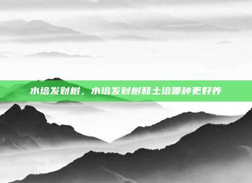 水培发财树,水培发财树和土培哪种更好养