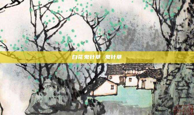 白花鬼针草 鬼针草