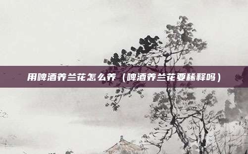 用啤酒养兰花怎么养（啤酒养兰花要稀释吗）