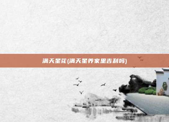 满天星花(满天星养家里吉利吗)