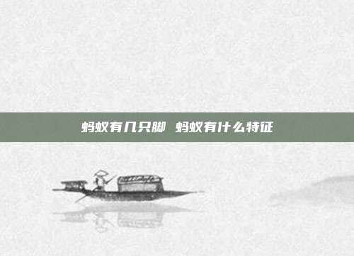 蚂蚁有几只脚 蚂蚁有什么特征