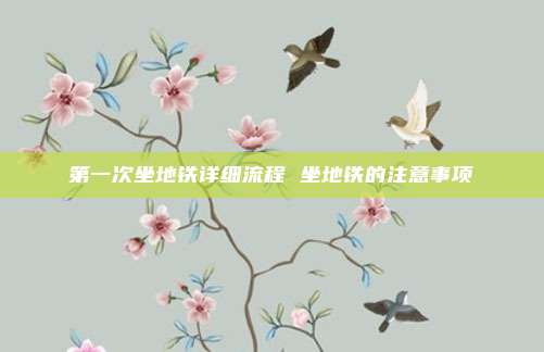 第一次坐地铁详细流程 坐地铁的注意事项