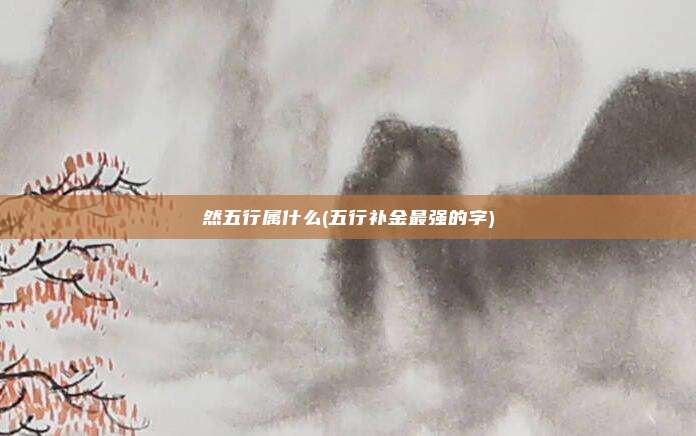 然五行属什么(五行补金最强的字)