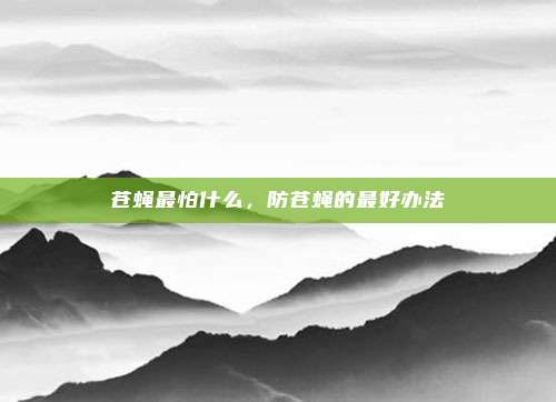 苍蝇最怕什么,防苍蝇的最好办法