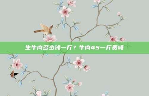 生牛肉多少钱一斤?牛肉45一斤贵吗