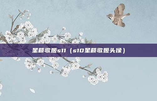 星籁歌姬s11（s10星籁歌姬头像）