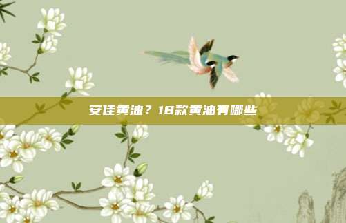 安佳黄油?18款黄油有哪些