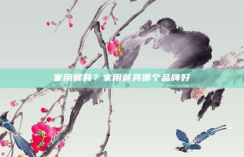 家用餐具?家用餐具哪个品牌好