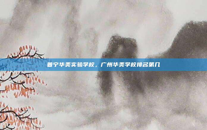 普宁华美实验学校，广州华美学校排名第几