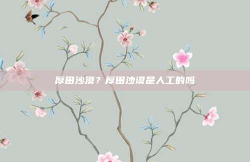 厚田沙漠？厚田沙漠是人工的吗