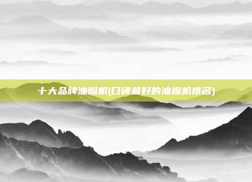 十大品牌油烟机(口碑最好的油烟机排名)