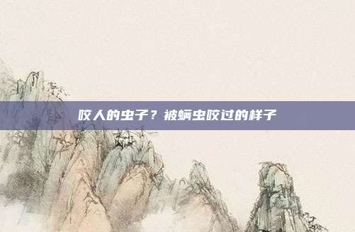 咬人的虫子?被螨虫咬过的样子