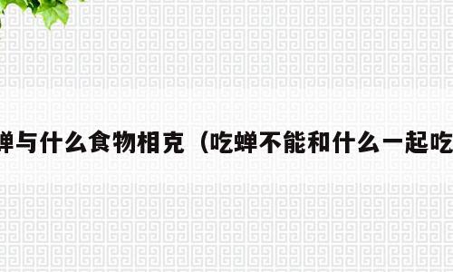 蝉与什么食物相克（吃蝉不能和什么一起吃）