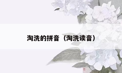 淘洗的拼音（淘洗读音）