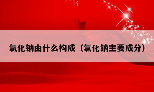 氯化钠由什么构成（氯化钠主要成分）