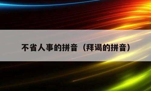 不省人事的拼音（拜谒的拼音）