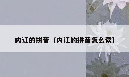 内讧的拼音（内讧的拼音怎么读）