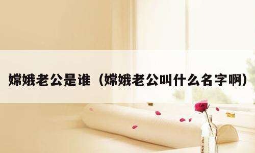 嫦娥老公是谁（嫦娥老公叫什么名字啊）