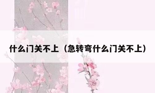什么门关不上（急转弯什么门关不上）