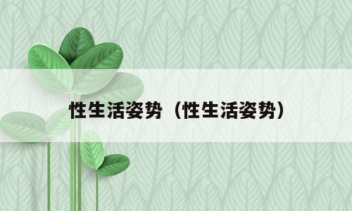 性生活姿势（性生活姿势）