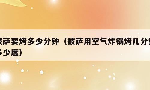 披萨要烤多少分钟（披萨用空气炸锅烤几分钟多少度）