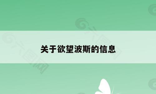 关于欲望波斯的信息