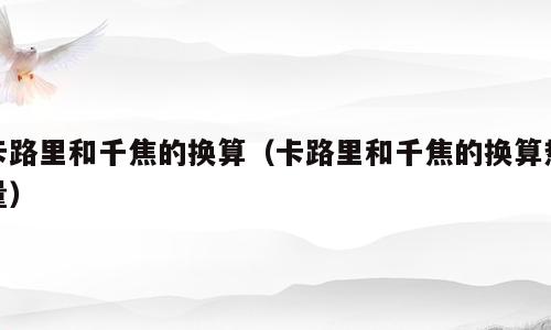 卡路里和千焦的换算（卡路里和千焦的换算热量）