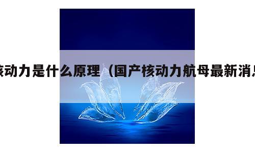 核动力是什么原理（国产核动力航母最新消息）