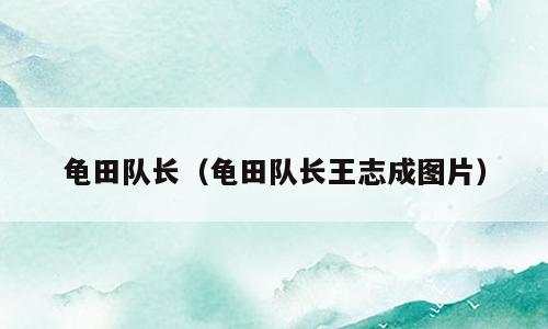 龟田队长（龟田队长王志成图片）