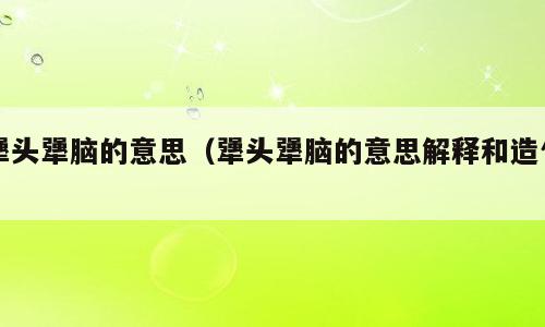 犟头犟脑的意思（犟头犟脑的意思解释和造句）