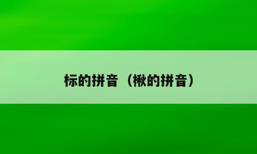 标的拼音（楸的拼音）