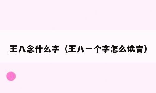 王八念什么字（王八一个字怎么读音）
