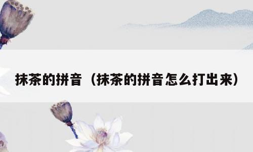 抹茶的拼音（抹茶的拼音怎么打出来）