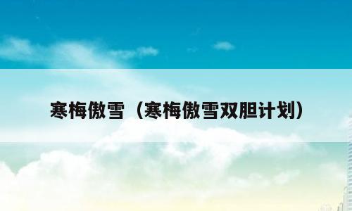 寒梅傲雪（寒梅傲雪双胆计划）