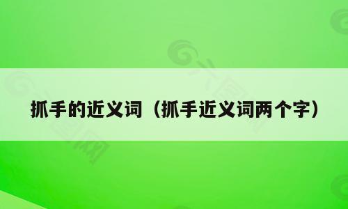 抓手的近义词（抓手近义词两个字）
