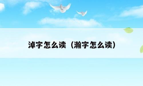 淖字怎么读（瀚字怎么读）