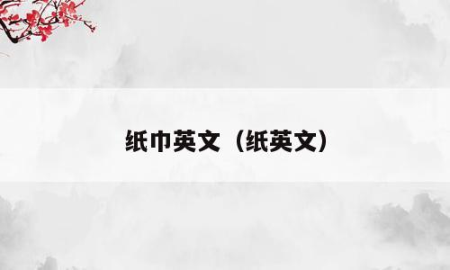 纸巾英文（纸英文）