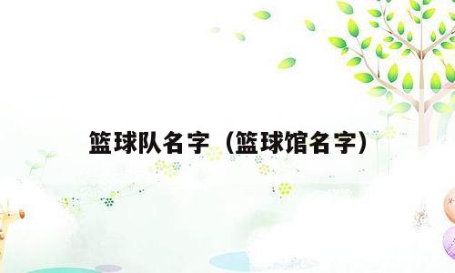 篮球队名字（篮球馆名字）