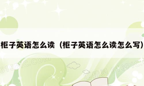 柜子英语怎么读（柜子英语怎么读怎么写）
