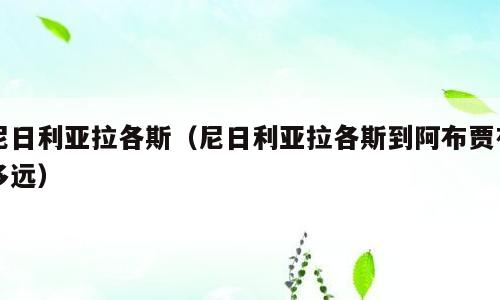 尼日利亚拉各斯（尼日利亚拉各斯到阿布贾有多远）